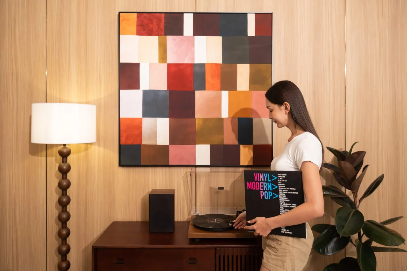 Vinyl records corner