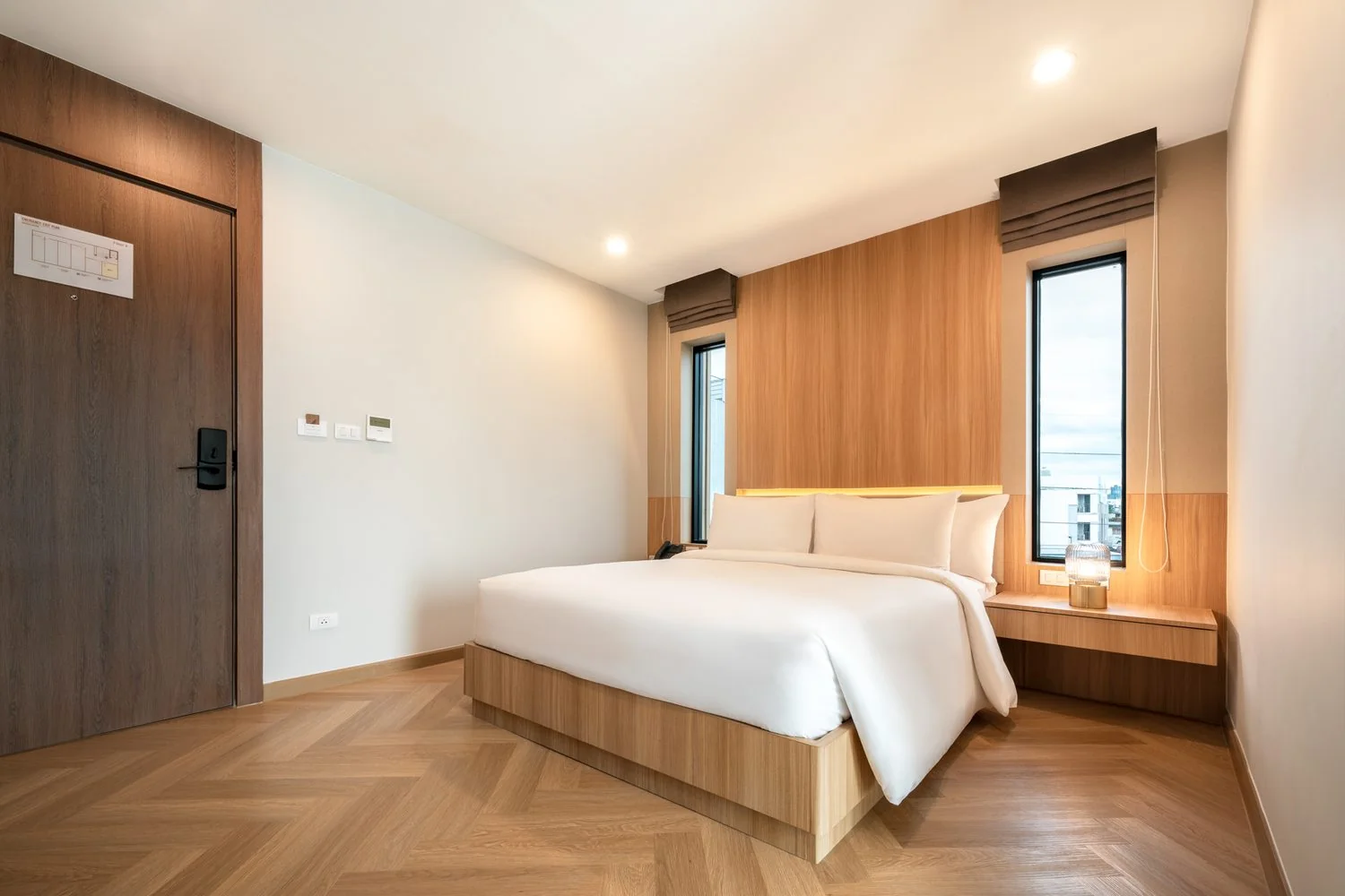 Deluxe Room entrance and wardrobe